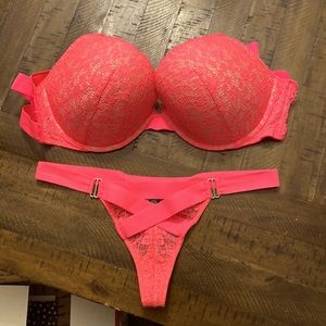 Hot Pink Victoria Secret Bra/Panty set.